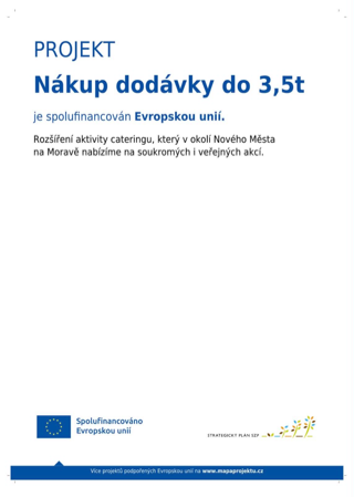 Plakát projektu Nákup dodávky do 3,5 t